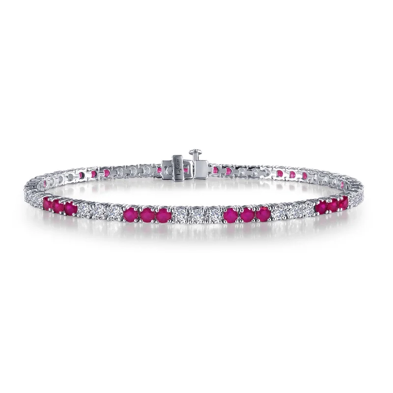 Lafonn Classic Round Ruby Bracelet B2001CRP72