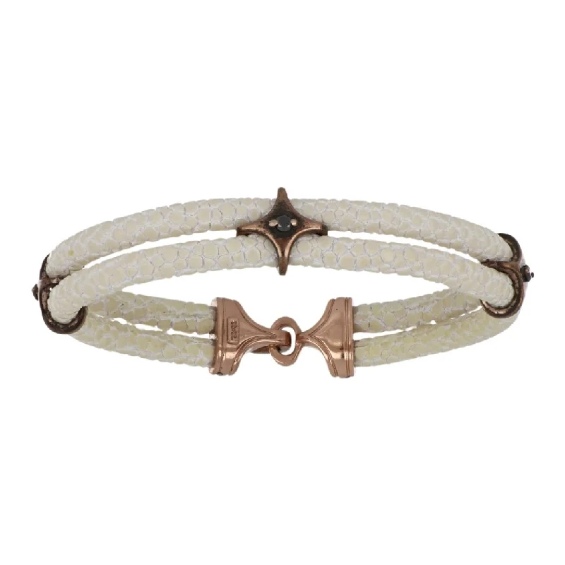 Sterling Silver Rose Gold Plated Men's Bracelet