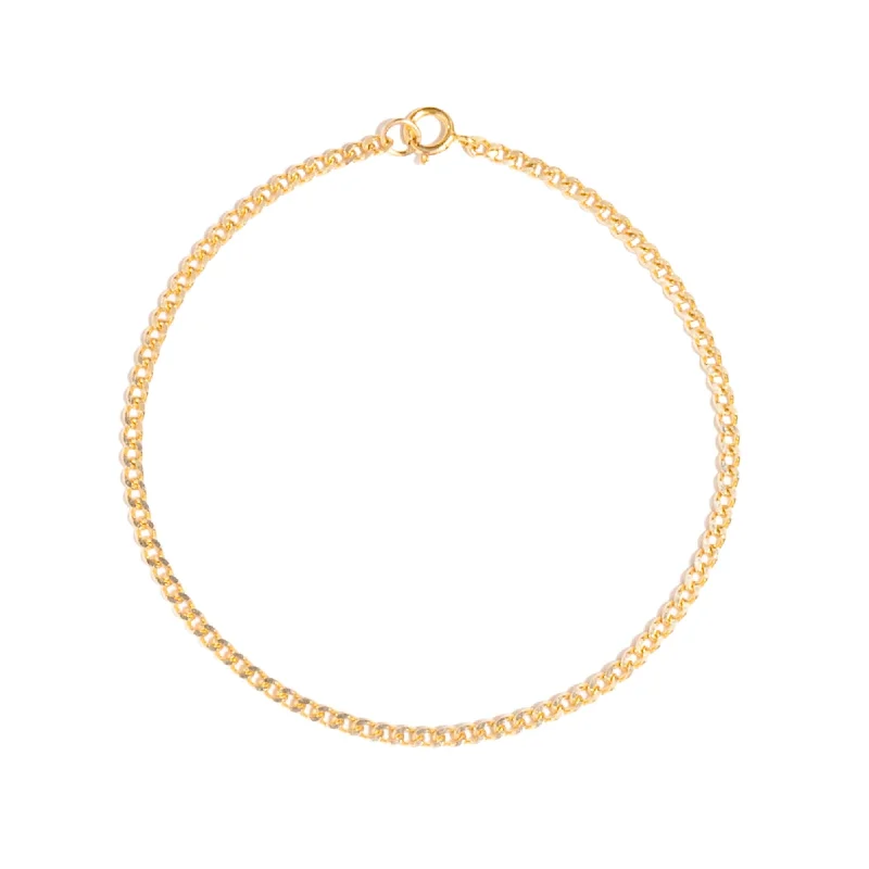 Stunning Curb Bracelet In 14K Solid Gold